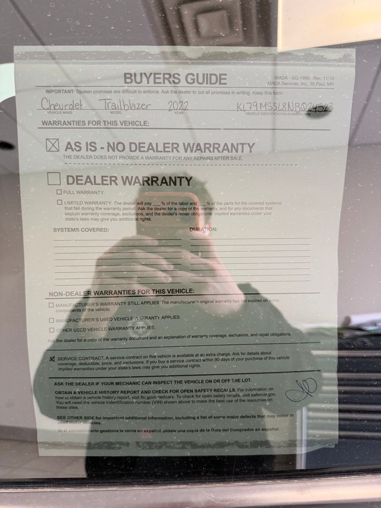 Used 2022 Chevrolet TrailBlazer SUV