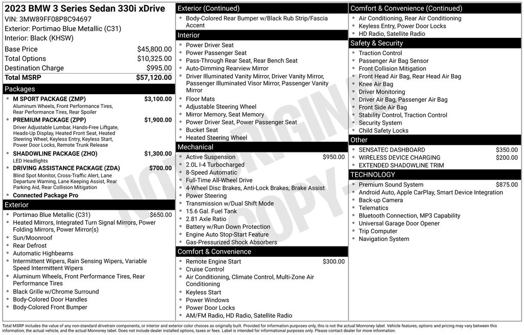 Used Car 2023 Bmw 3 Series  330i Xdrive For Sale Under $40,000 In Austin, Texas