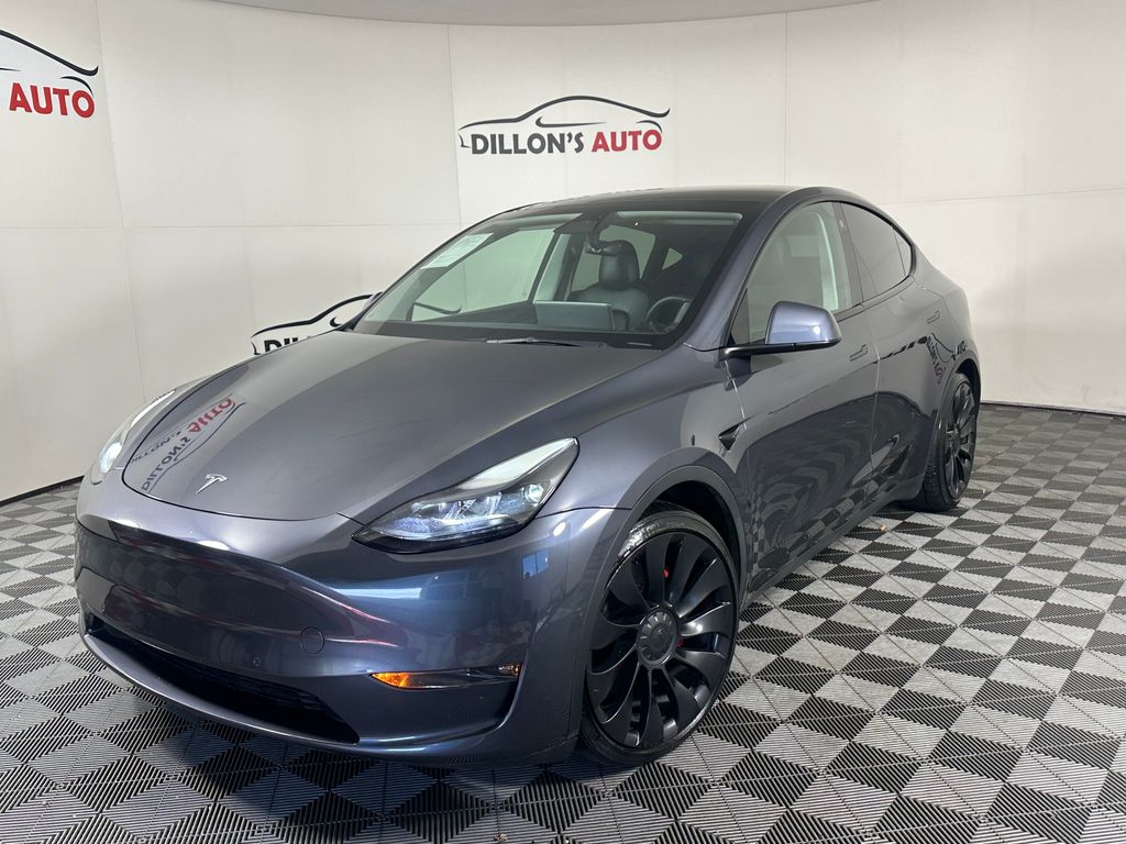 Gray 2022 Tesla Model Y Performance AWD SUV / Crossover All-Wheel Drive 1-Speed Automatic