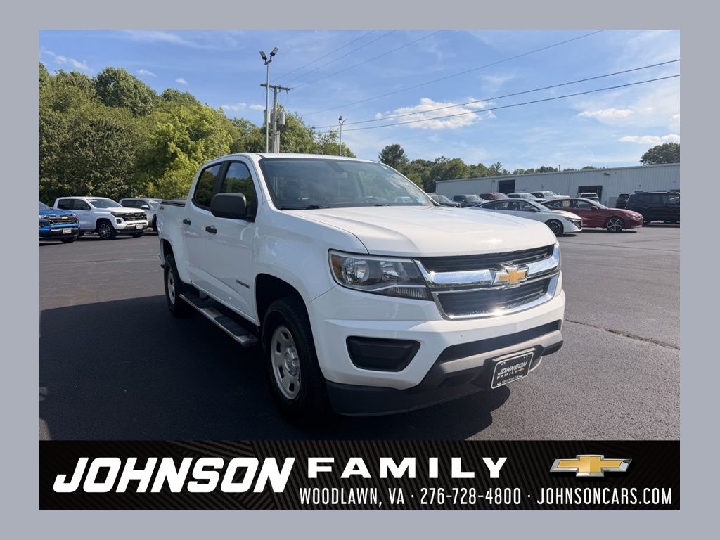 Summit White 2019 Chevrolet Colorado Work Truck Crew Cab 4WD Pickup Truck Four-Wheel Drive 8-Speed Automatic