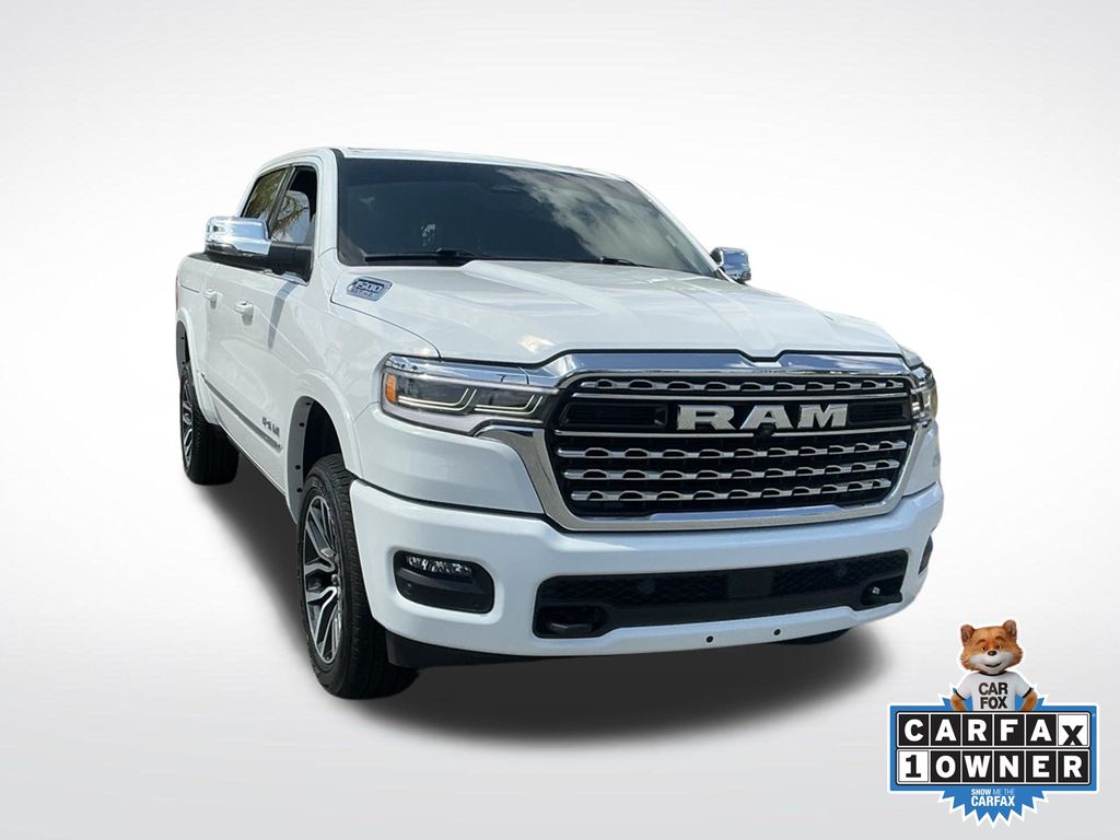 Bright White Clearcoat 2025 RAM 1500 Pickup Truck Four-Wheel Drive 8-Speed Automatic