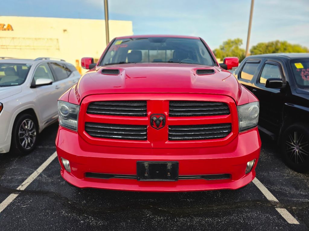 Flame Red Clearcoat 2013 RAM 1500 Pickup Truck Four-Wheel Drive 6-Speed Automatic