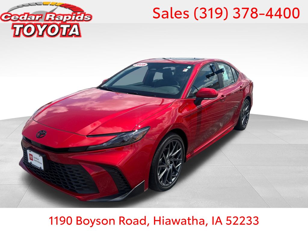 Red 2025 Toyota Camry SE AWD Sedan All-Wheel Drive Continuously Variable Transmission