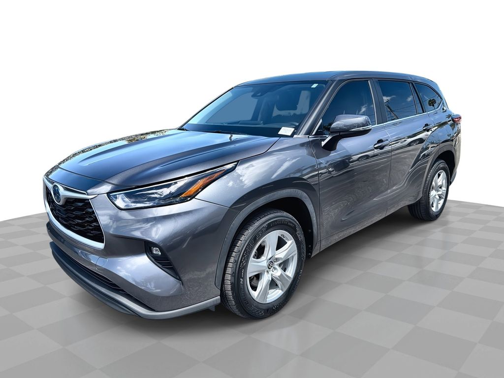 Gray 2023 Toyota Highlander Hybrid LE FWD SUV / Crossover Front-Wheel Drive Continuously Variable Transmission
