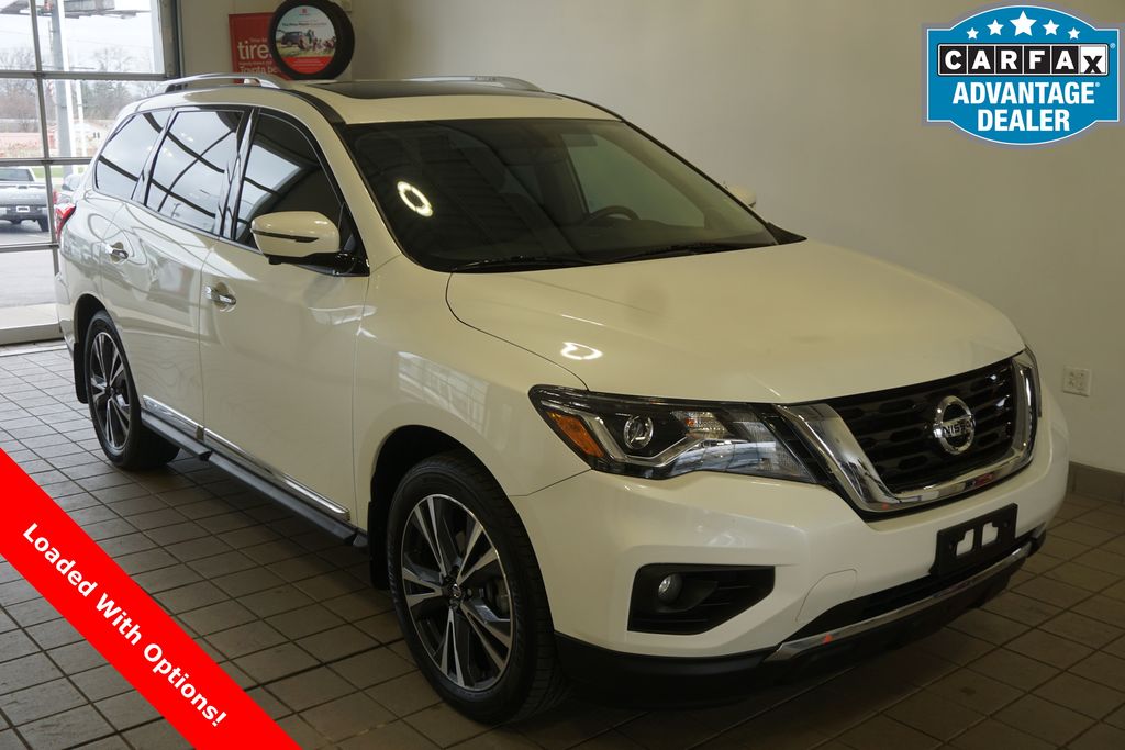 White 2019 Nissan Pathfinder Platinum 4WD SUV / Crossover Four-Wheel Drive Continuously Variable Transmission