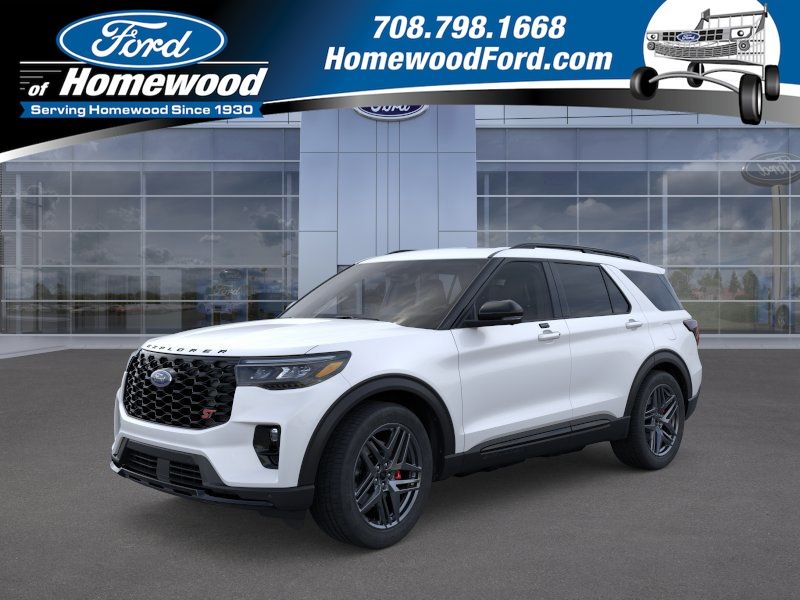 Star White Metallic Tri-Coat 2026 Ford Explorer ST AWD SUV / Crossover All-Wheel Drive Automatic