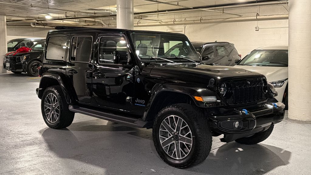 Black Clearcoat 2024 Jeep Wrangler 4xe SUV / Crossover Four-Wheel Drive 8-Speed Automatic