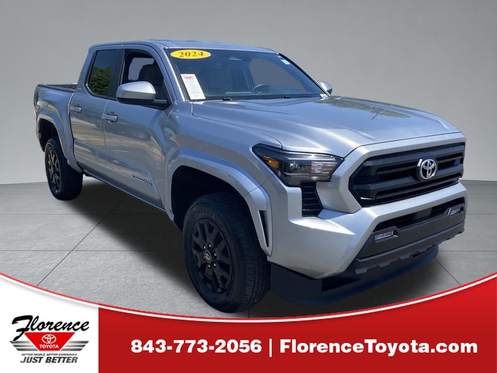 Celestial Silver Metallic 2024 Toyota Tacoma Pickup Truck Four-Wheel Drive 8-Speed Automatic