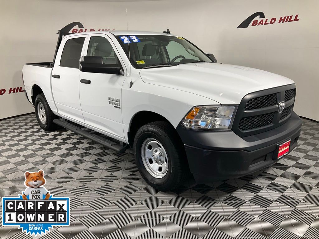 Bright White Clearcoat 2023 RAM 1500 Classic Tradesman Crew Cab 4WD Pickup Truck Four-Wheel Drive 8-Speed Automatic