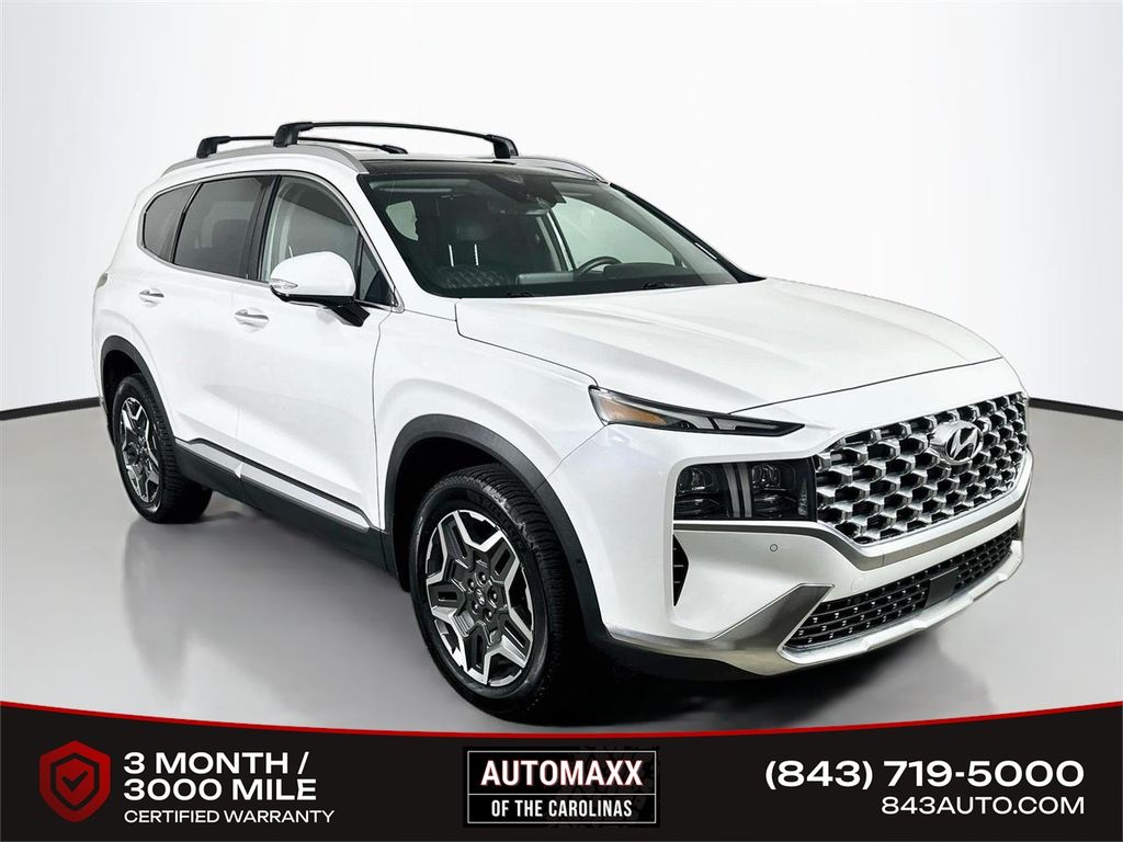 Quartz White 2022 Hyundai Santa Fe Hybrid SUV / Crossover All-Wheel Drive 6-Speed Automatic
