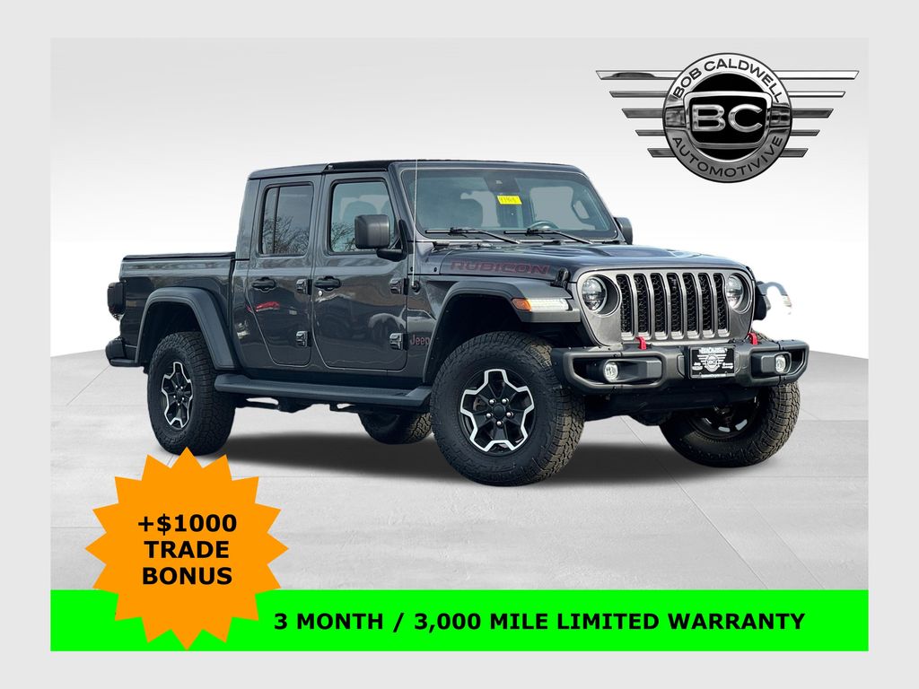 Gray (Granite Crystal Metallic Clearcoat) 2023 Jeep Gladiator Rubicon Crew Cab 4WD Pickup Truck Four-Wheel Drive 8-Speed Automatic