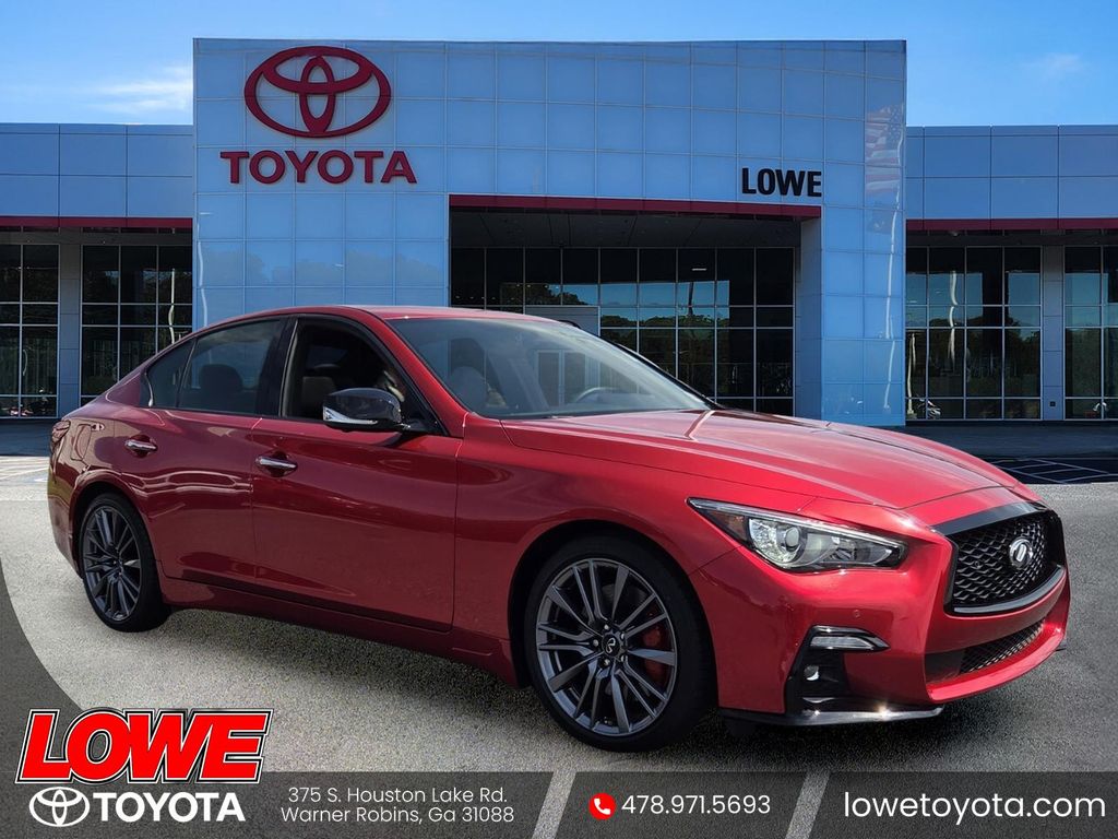 Dynamic Sunstone Red 2024 INFINITI Q50 Sedan Rear-Wheel Drive 7-Speed Automatic Overdrive