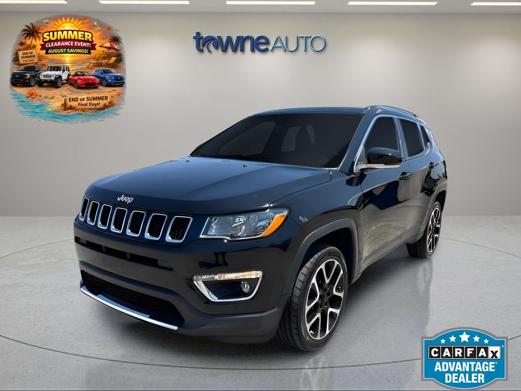 Diamond Black Crystal Pearlcoat 2018 Jeep Compass SUV / Crossover Four-Wheel Drive 9-Speed Automatic