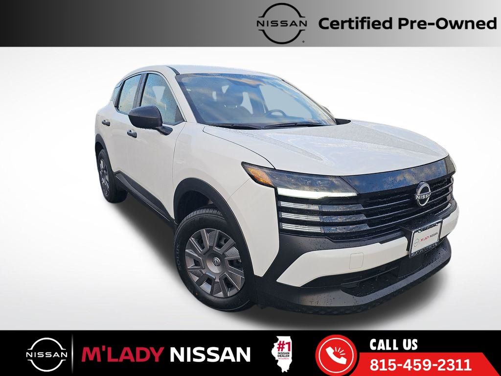 White (Fresh Powder) 2025 Nissan Kicks S AWD SUV / Crossover All-Wheel Drive Continuously Variable Transmission