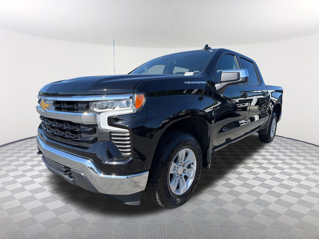 Black 2025 Chevrolet Silverado 1500 Pickup Truck Four-Wheel Drive Automatic