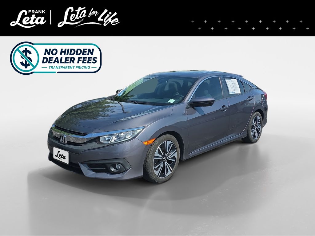 Polished Metal Metallic 2017 Honda Civic Sedan Front-Wheel Drive Continuously Variable Transmission