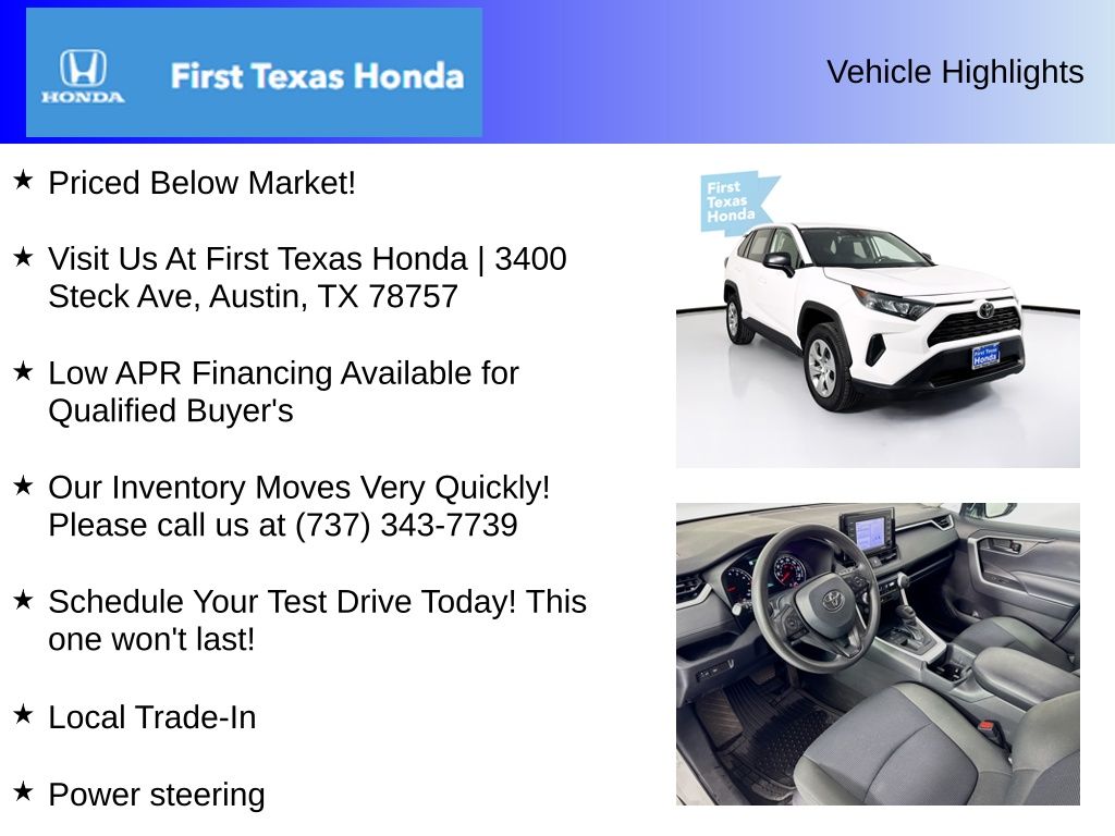 Used Car 2022 Toyota Rav4  Le For Sale Under $25,000 In Austin, Texas