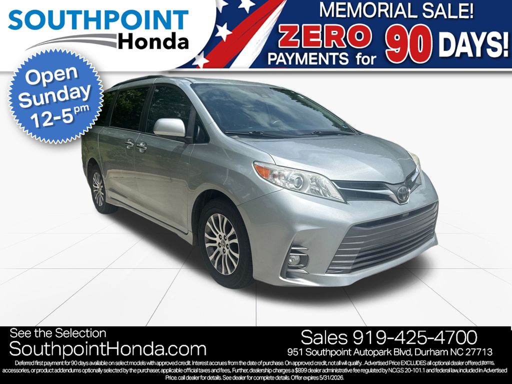 Celestial Silver Metallic 2020 Toyota Sienna XLE 7-Passenger FWD with Auto-Access Seat Minivan Front-Wheel Drive 8-Speed Automatic