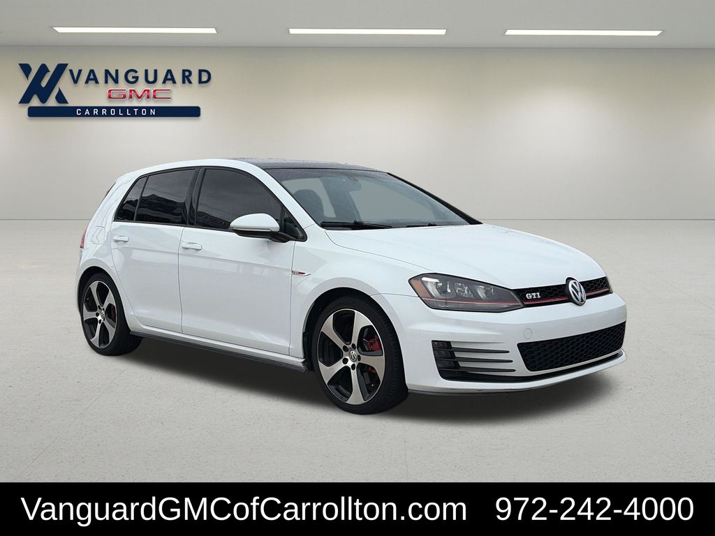 Pure White 2015 Volkswagen Golf GTI 2.0T SE 4-Door FWD Hatchback Front-Wheel Drive 6-Speed Manual