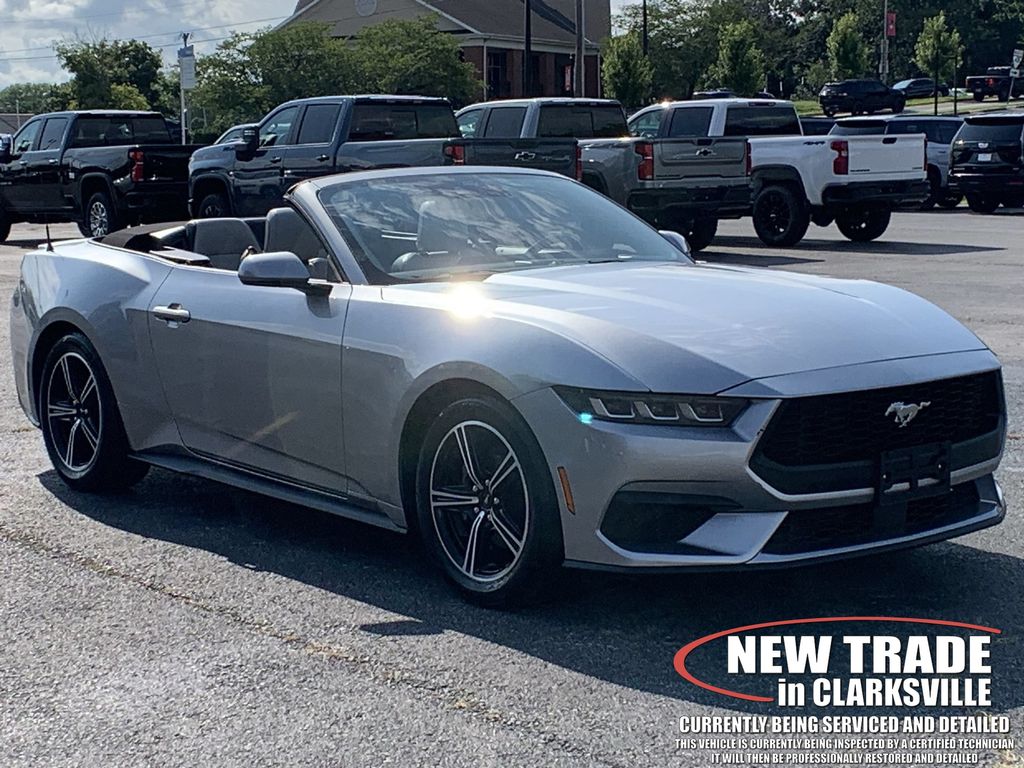 Silver Metallic 2024 Ford Mustang Convertible Rear-Wheel Drive Automatic