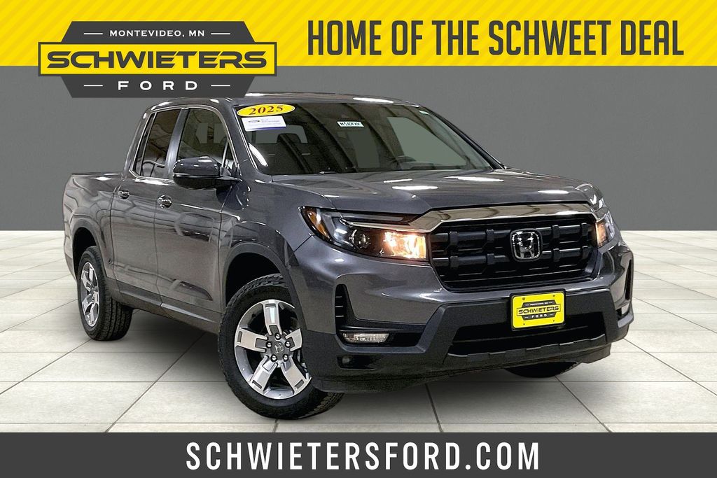 Gray 2025 Honda Ridgeline Pickup Truck All-Wheel Drive 9-Speed Automatic