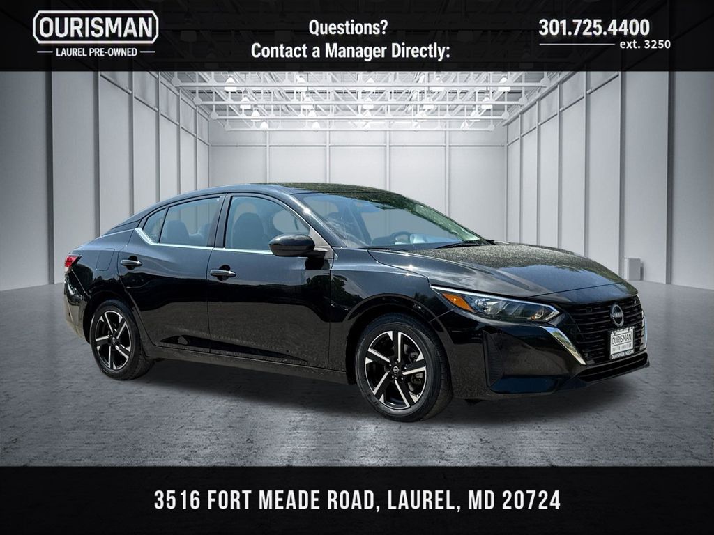 Super Black 2024 Nissan Sentra Sedan Front-Wheel Drive Continuously Variable Transmission