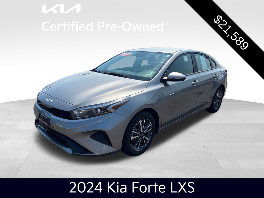 Steel Gray 2024 Kia Forte Sedan Front-Wheel Drive Continuously Variable Transmission