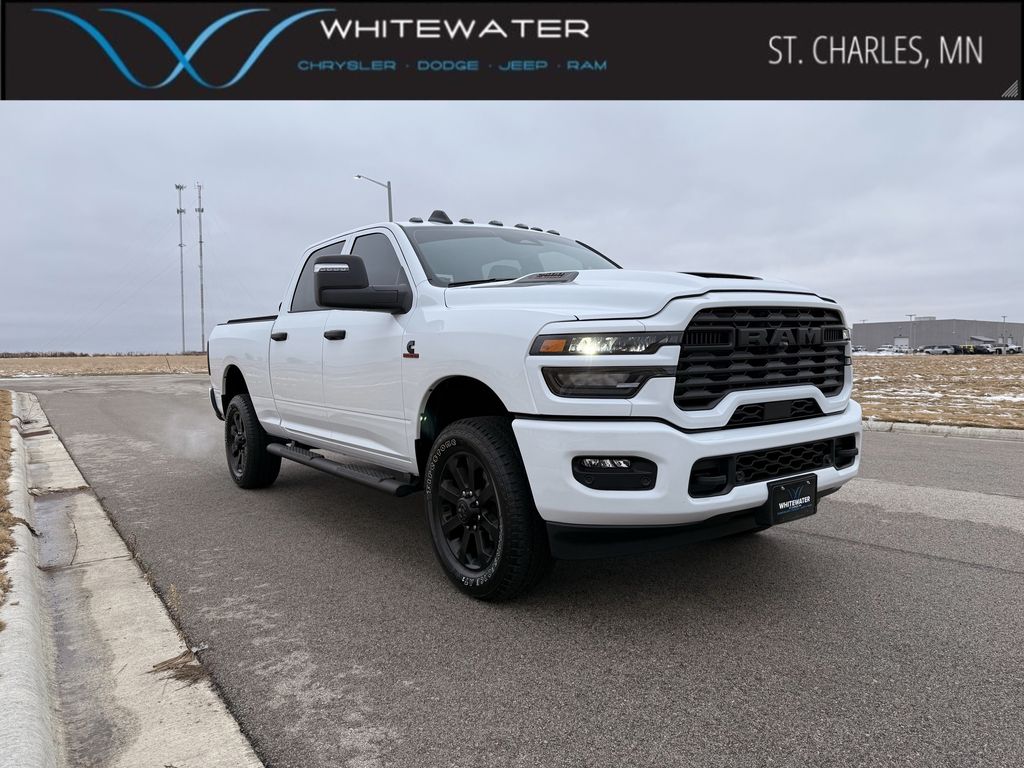 Bright White Clearcoat 2026 RAM 2500 Tradesman Crew Cab 4WD Pickup Truck Four-Wheel Drive 8-Speed Automatic