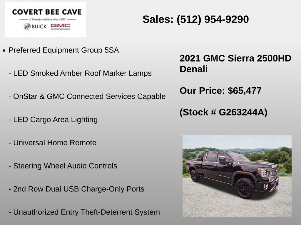 Used Car 2021 Gmc Sierra 2500hd  Denali For Sale Under $70,000 In Austin, Texas