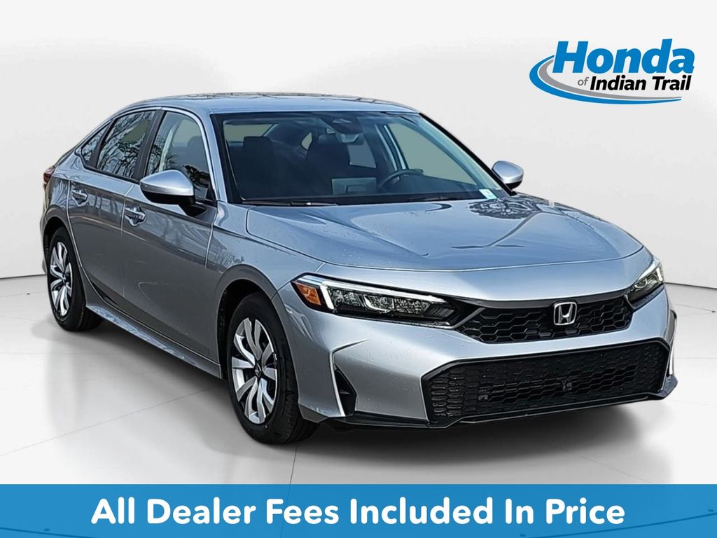 Solar Silver Metallic 2026 Honda Civic Sedan Front-Wheel Drive Continuously Variable Transmission