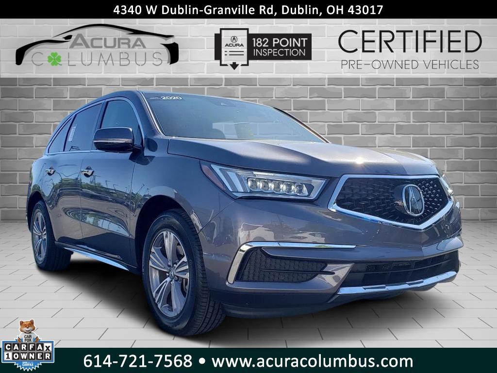 Gray 2020 Acura MDX SH-AWD SUV / Crossover All-Wheel Drive 9-Speed Automatic