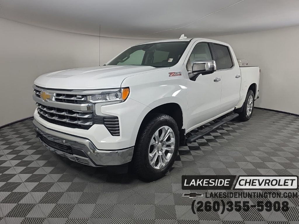 Summit White 2023 Chevrolet Silverado 1500 Pickup Truck Four-Wheel Drive Automatic
