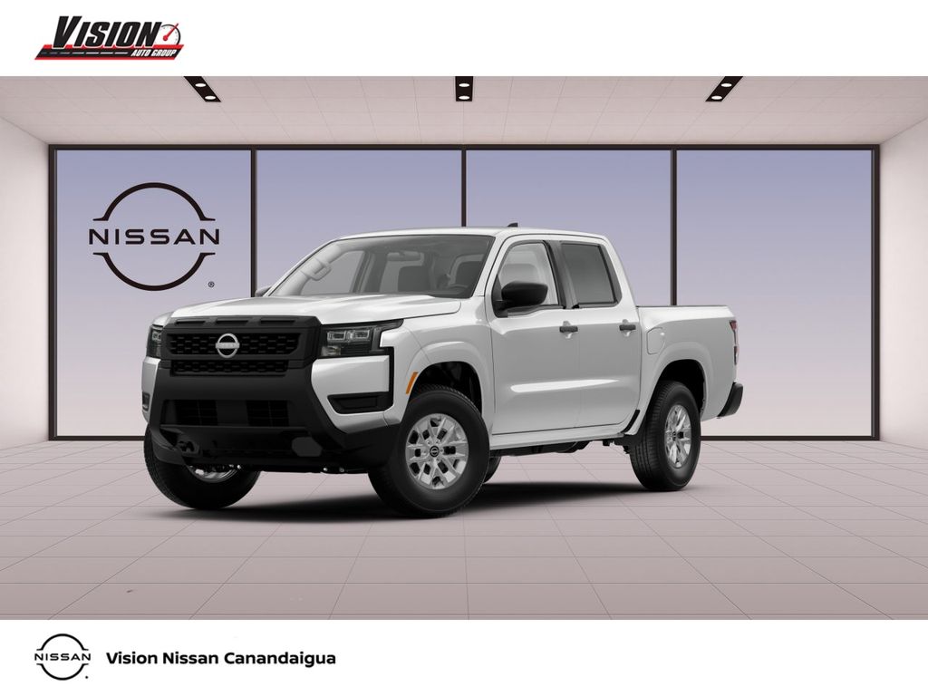 Glacier White 2026 Nissan Frontier Pickup Truck Four-Wheel Drive 9-Speed Automatic Overdrive