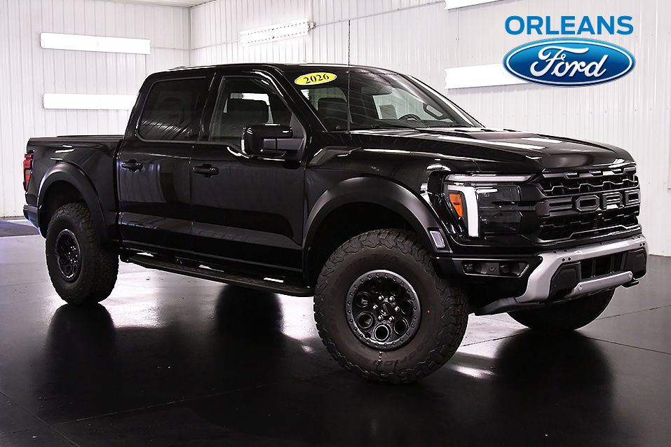 Agate Black Metallic 2026 Ford F-150 Raptor SuperCrew 4WD Pickup Truck Four-Wheel Drive Automatic