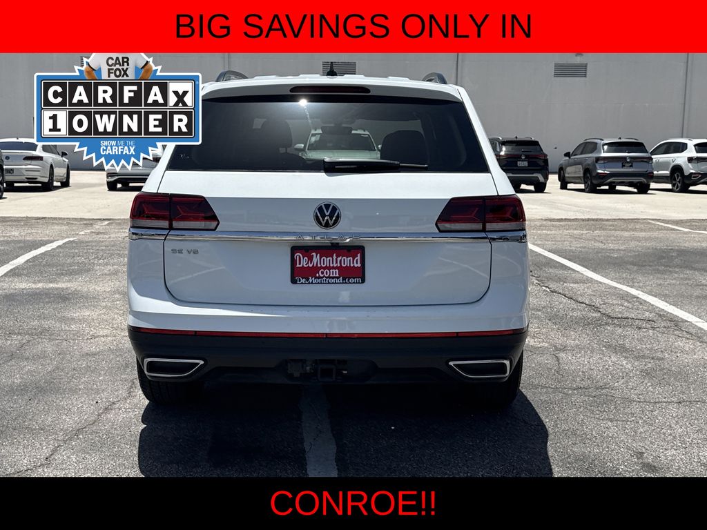 2022 Volkswagen Atlas 3.6L V6 SE w/Technology White at DeMontrond Mazda