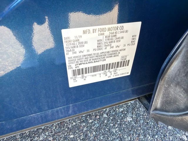2020 Blue Ford Edge SEL AWD SUV