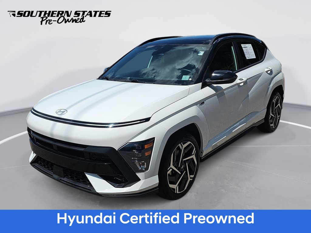 Atlast White w/Black Roof 2024 Hyundai Kona SUV / Crossover Front-Wheel Drive 8-Speed Automatic