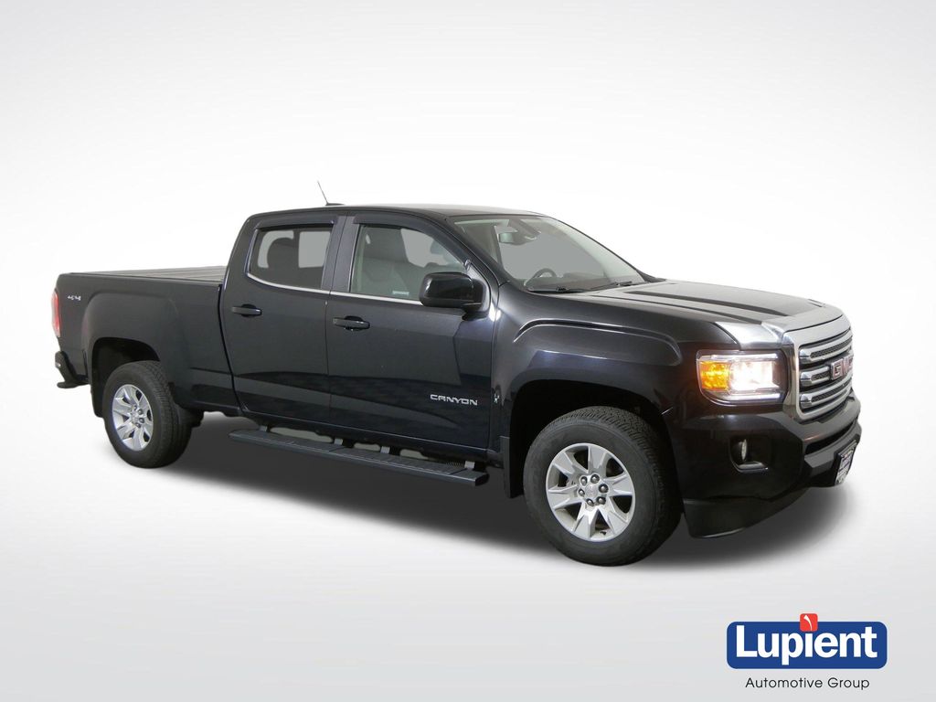 Black 2016 GMC Canyon SLE Crew Cab 4WD Pickup Truck Four-Wheel Drive 6-Speed Automatic