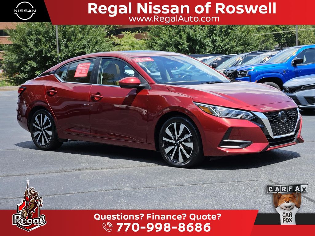 Red (Scarlet Ember Tintcoat) 2023 Nissan Sentra Sedan Front-Wheel Drive Continuously Variable Transmission