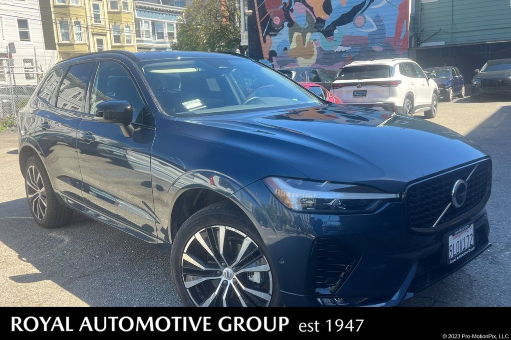 Denim Blue Metallic 2024 Volvo XC60 B5 Plus Dark Theme AWD SUV / Crossover All-Wheel Drive Automatic