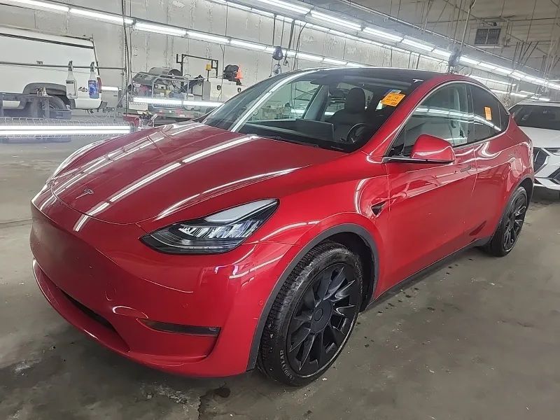 Red Multi-Coat 2022 Tesla Model Y Long Range AWD SUV / Crossover All-Wheel Drive 1-Speed Automatic