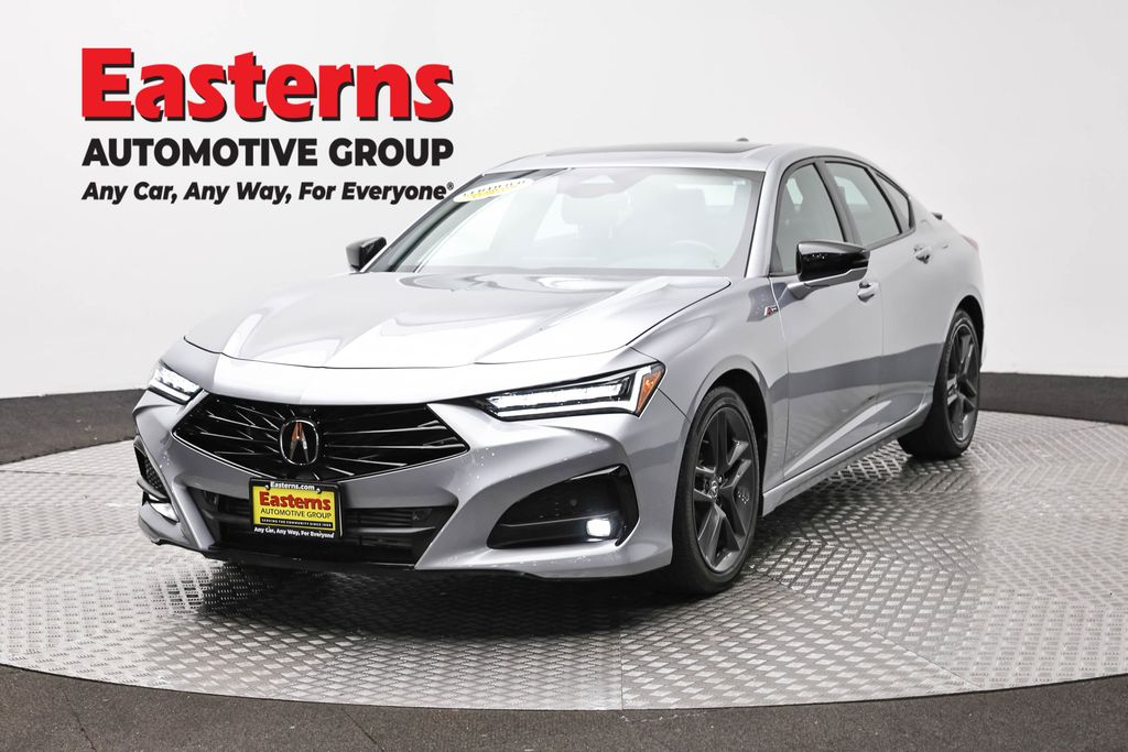 Silver 2024 Acura TLX SH-AWD with A-Spec Package Sedan All-Wheel Drive Automatic