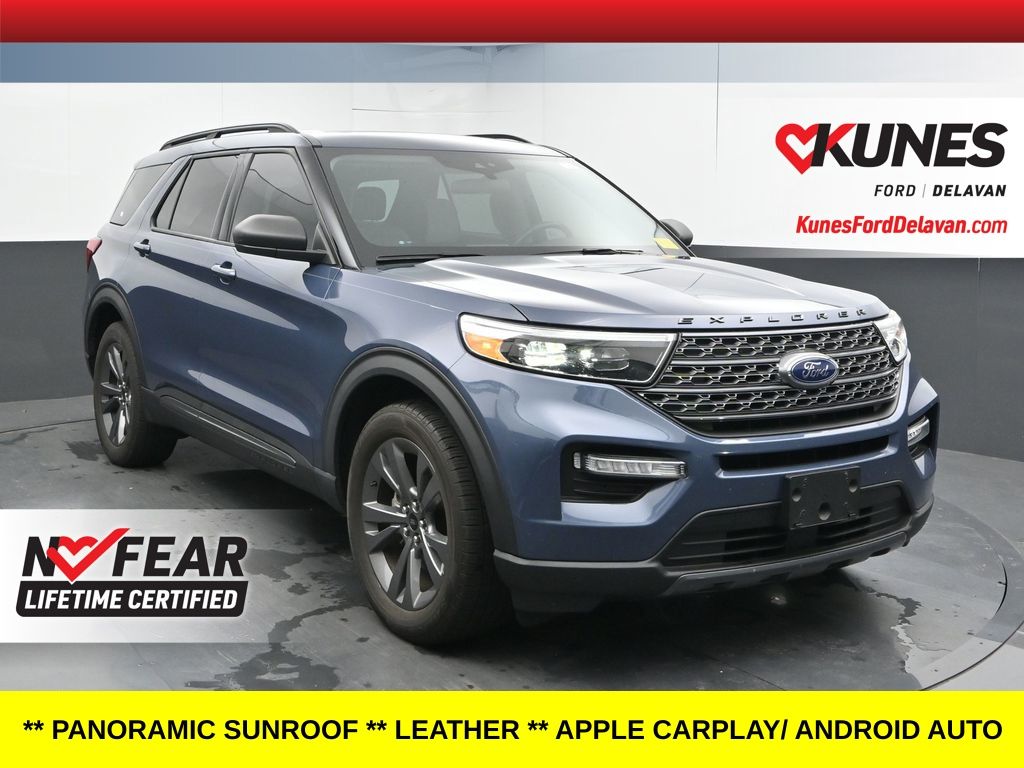 Infinite Blue Metallic Tinted Clearcoat 2021 Ford Explorer SUV / Crossover All-Wheel Drive Automatic