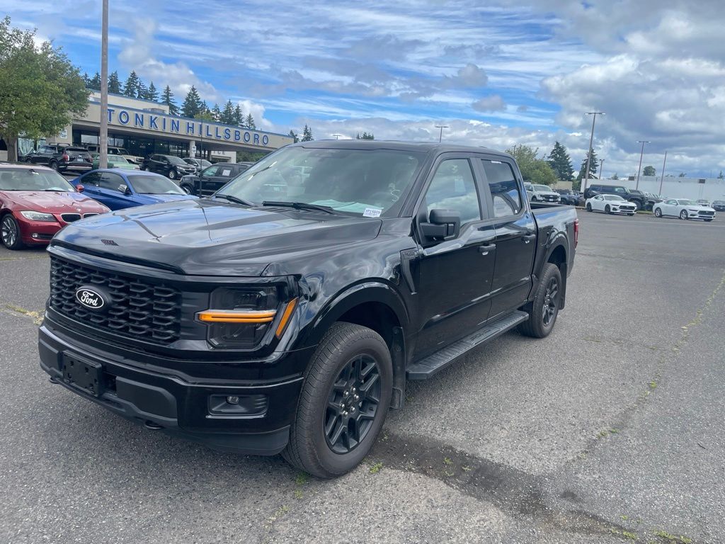 Agate Black Metallic 2025 Ford F-150 STX SuperCrew 4WD Pickup Truck Four-Wheel Drive Automatic