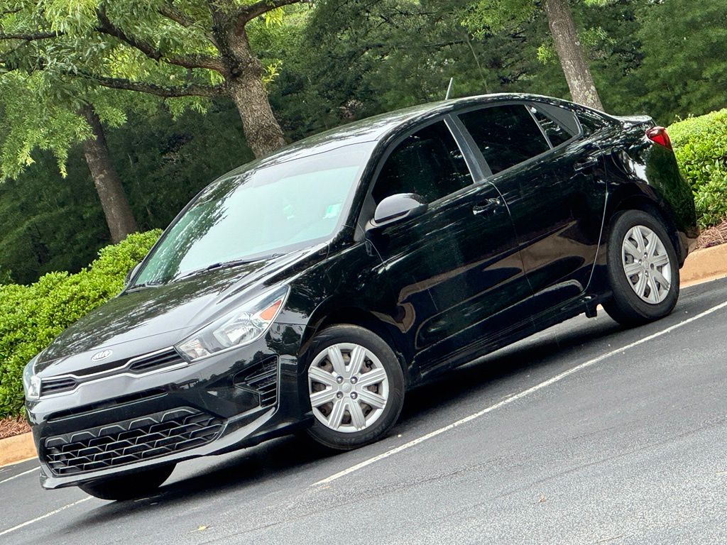 Aurora Black 2021 Kia Rio S FWD Sedan Front-Wheel Drive Continuously Variable Transmission