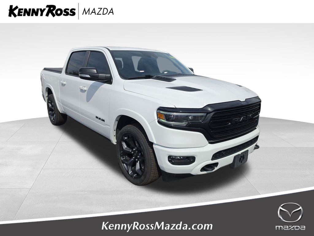 Bright White Clearcoat 2021 RAM 1500 Limited Crew Cab 4WD Pickup Truck Four-Wheel Drive 8-Speed Automatic