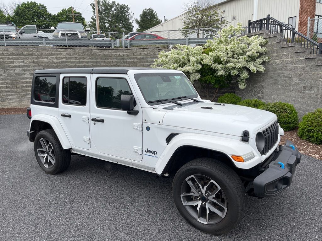 Bright White Clearcoat 2024 Jeep Wrangler 4xe Sport S 4WD SUV / Crossover Four-Wheel Drive 8-Speed Automatic