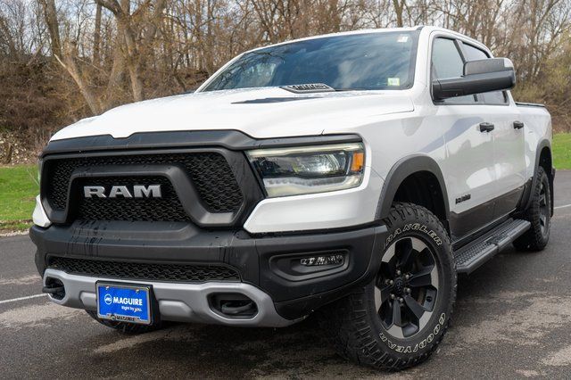 Bright White Clearcoat 2021 RAM 1500 Rebel Crew Cab 4WD Pickup Truck Four-Wheel Drive 8-Speed Automatic
