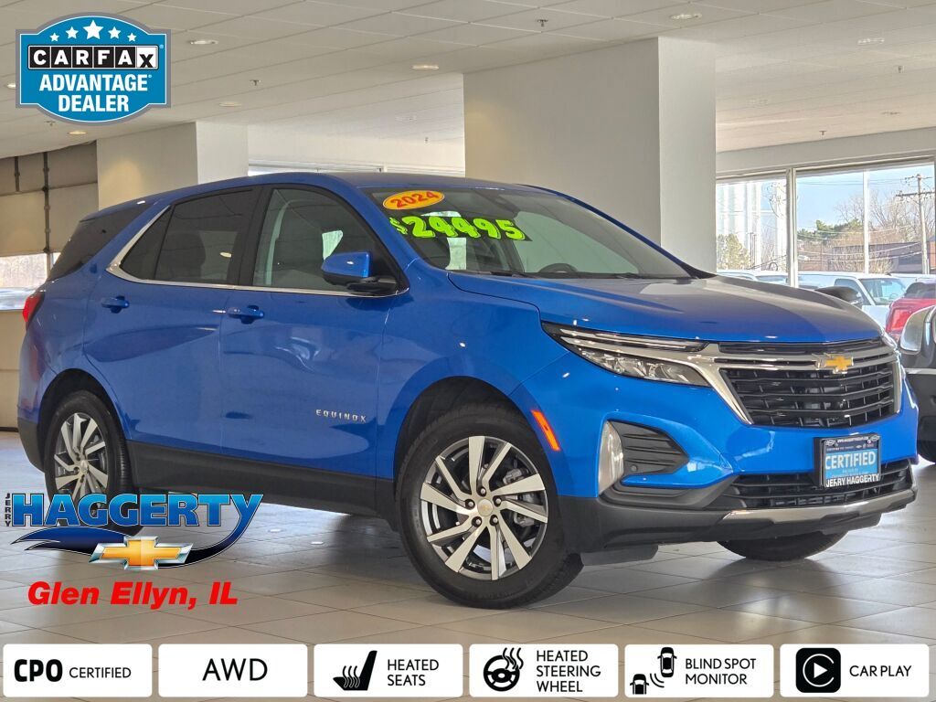 Riptide Blue Metallic 2024 Chevrolet Equinox LT AWD with 1LT SUV / Crossover Four-Wheel Drive 6-Speed Automatic Overdrive
