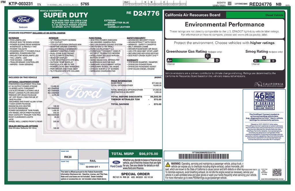 Certified Used 2024 Blue Ford Platinum image 5